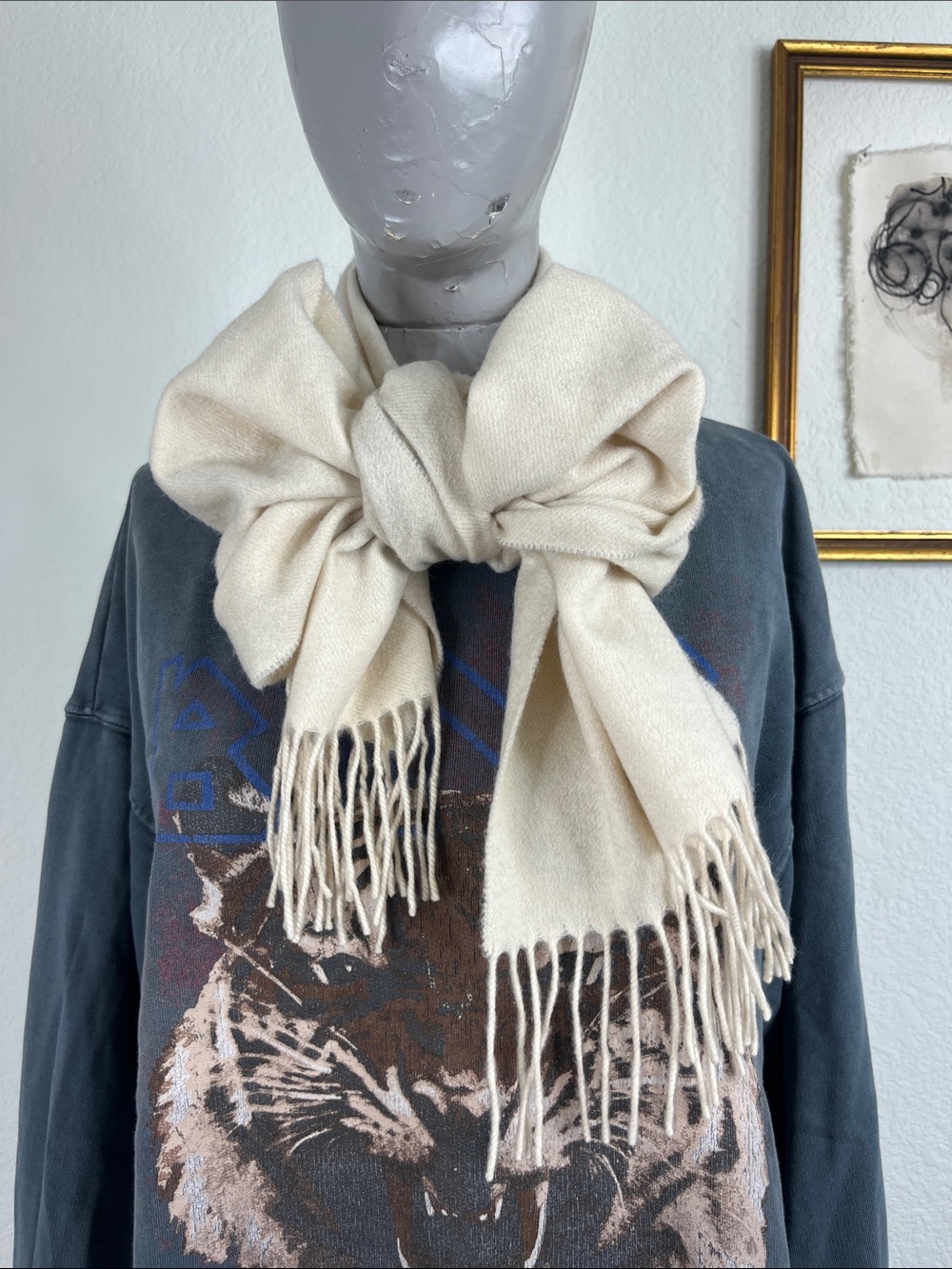 Saks Fifth Avenue Cashmere Fringe Scarf